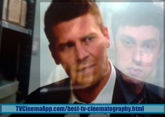 TVCinemaApp.com - Best TV Cinematography: David Boreanaz as Seeley Booth and John Francis Daley as Dr. Lance Sweets on Bones.