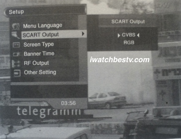 Direct Satellite TV: Displaying The SCART Output on the Main Menu on Screen.
