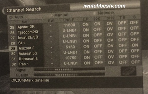Free HD Satellite: Automatic Channel Search.