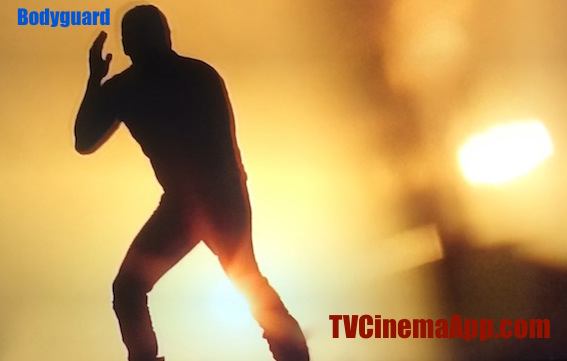 Action Adventure: A Silhouette from Bodyguard, Action Indian Film.