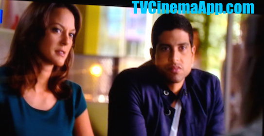 TVCinemaApp.com - CSI Miami: Eric Delko (Adam Rodriguez) with Natalia Boa Vista (Eva LaRue) questioning a suspect.