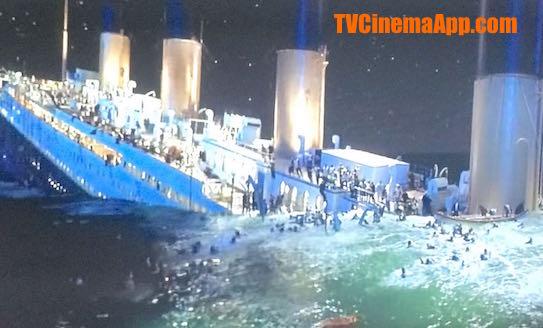 TVCinemaApp.com - Documentaries: James Cameron’s Titanic wrecking into two pieces, starring Leonardo De Caprio and Kate Winslet.