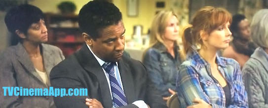 TVCinemaApp - Film Production: Robert Zemeckis’s Flight, Denzel Washington in an alcoholic rehab therapy invited by Nadine Velazquez.