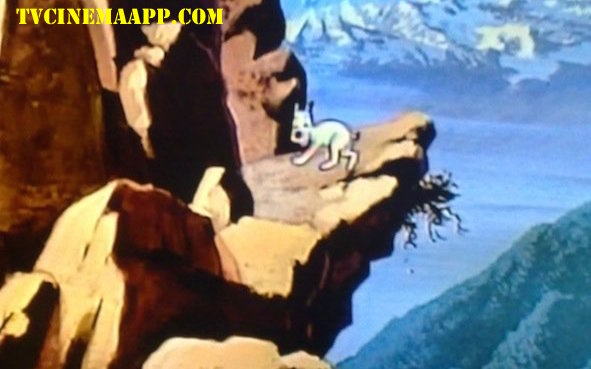 TVCinemaApp.com: Animated Cartoons Film: Milou, the dog Snowy stuck on the heights.
