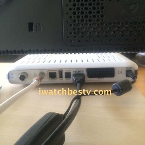 Internet Live TV: Set Top Box, or Dish Receiver, Back Panel.