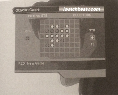 Satellite TV Installation: The Othello Game in the Utility in the Main Menu Operation.