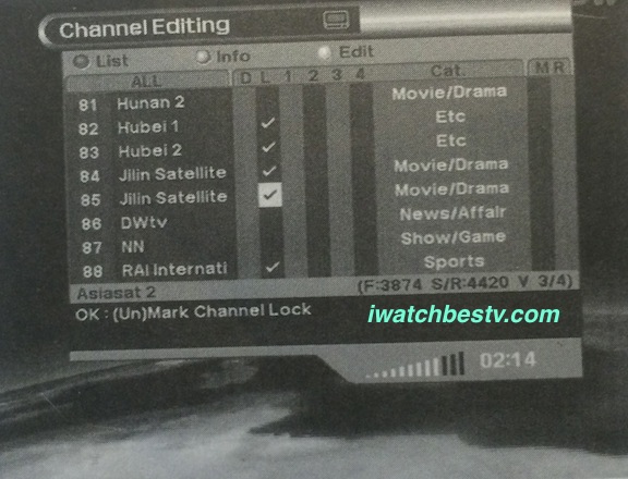 Streaming Satellite TV: Channels Lock.